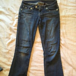 Guess Naomi low bootcut, size 27”